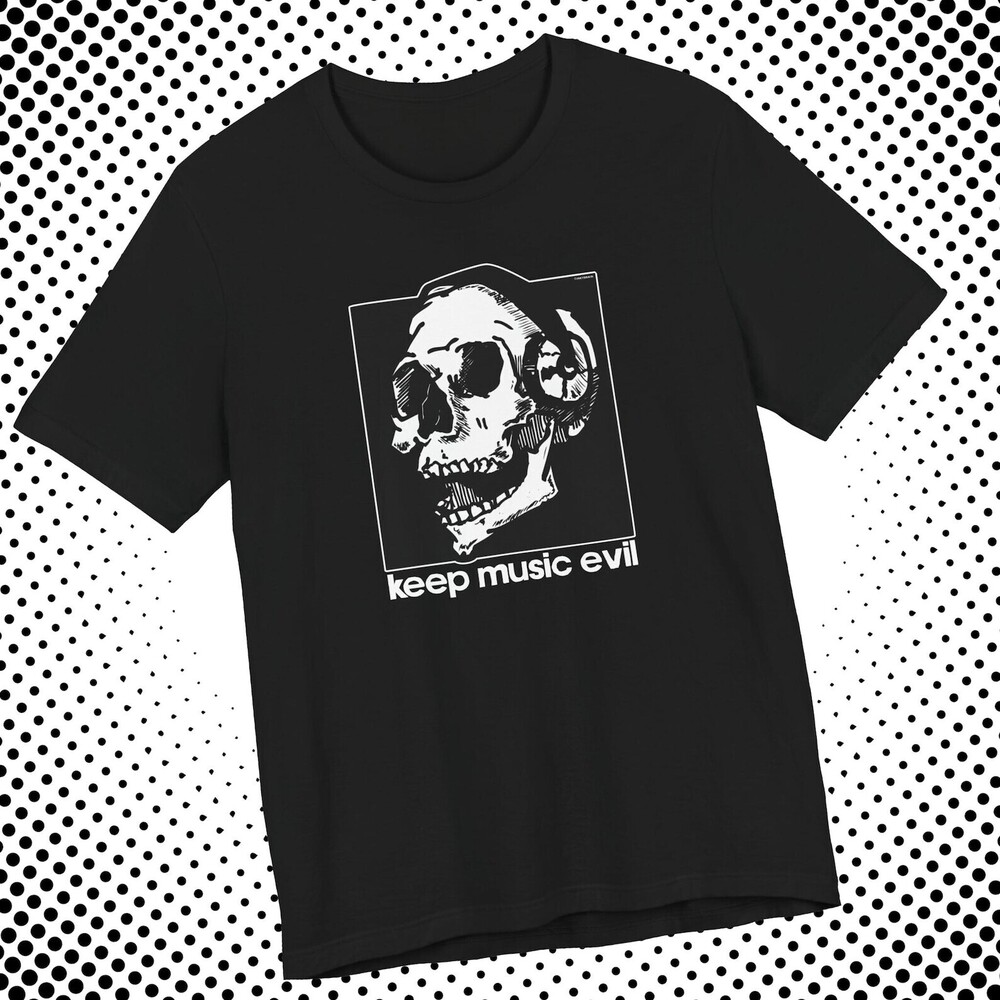 Keep Music Evil Shirt Punk Rock Slogan Tee